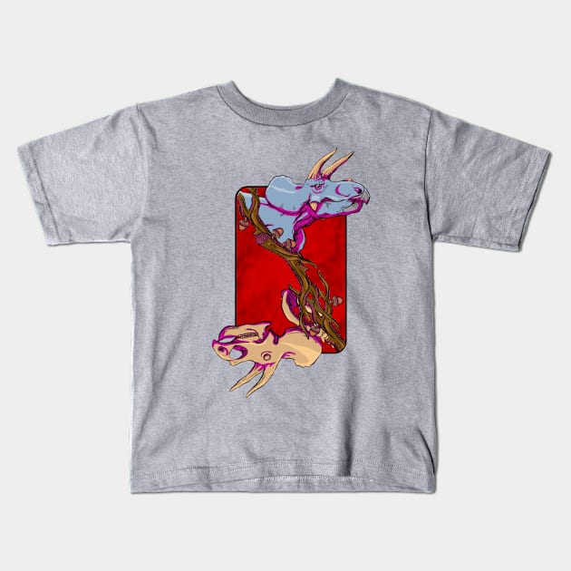 Triceratops Kids T-Shirt by FrankieRogers